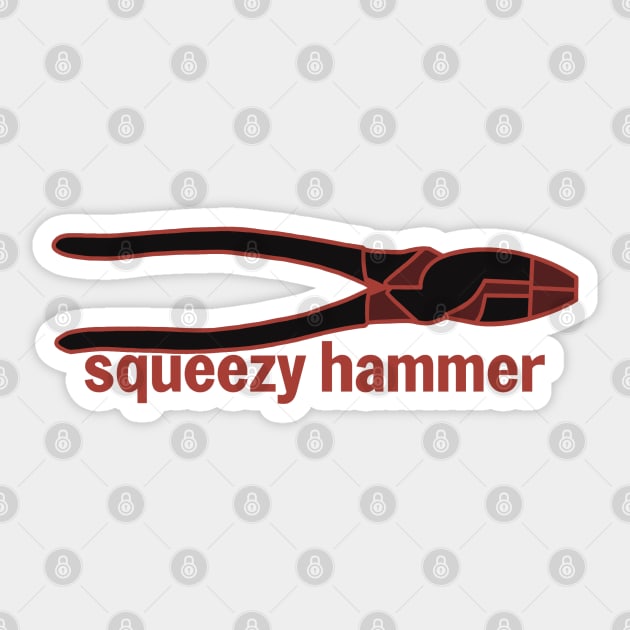 Funny Squeezy Hammer Electrical Sticker by The Trades Store